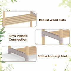 Tangkula 4/5-Tier Solid Wood Bookshelf for Home Office