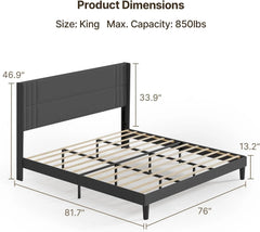 Lofka King Bedroom Furniture Set Includes One King Bed Frame, Two Nightstands and 2 Dressers for Modern Home Decor