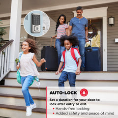 Kwikset Halo Touchscreen Wi Fi Smart Deadbolt Hardware Lock with Smartkey Satin Nickel