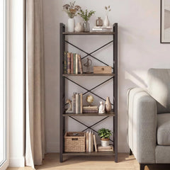 Tangkula 3-Tier Industrial Bookshelf for Home Office