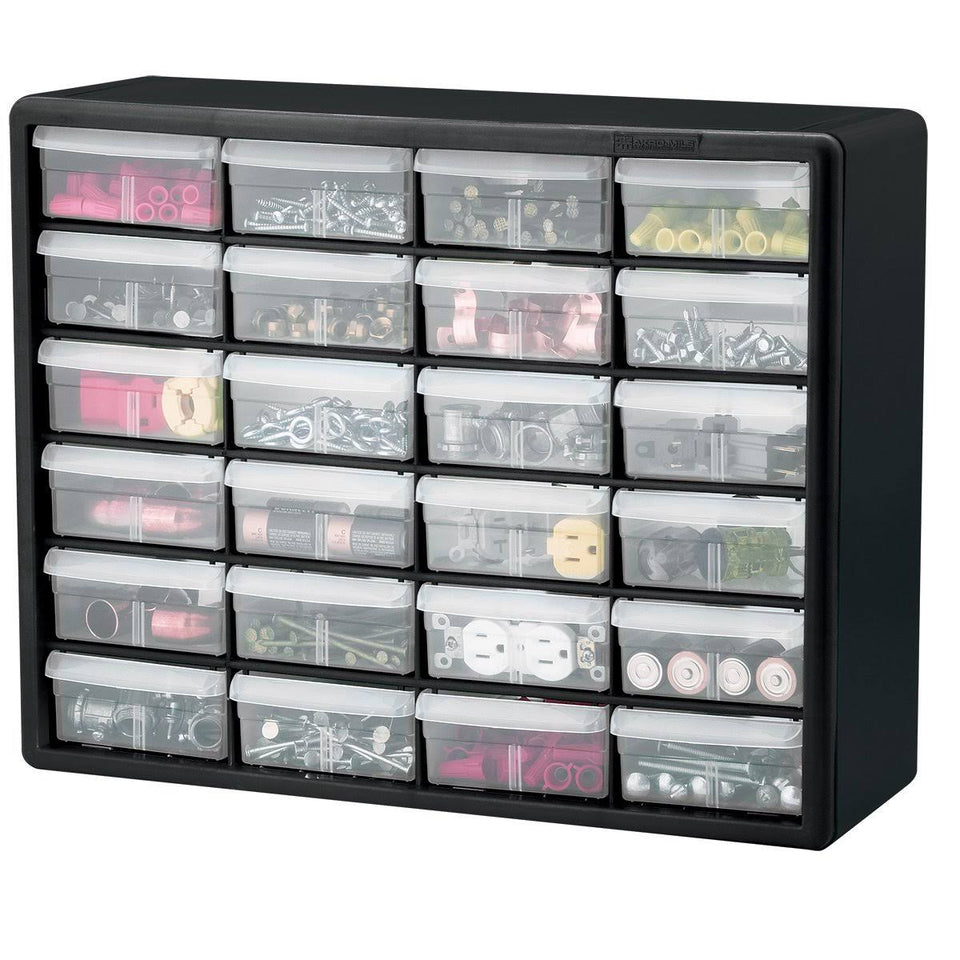 Akro-Mils 10124 24 Drawer Plastic Parts Storage Hardware and Craft Cabinet