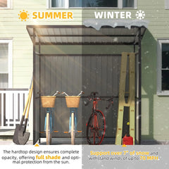 AECOJOY 6' x 6' Gazebo Outdoor Pergola for Patio, Small Lean to Hardtop Grill Gazebo