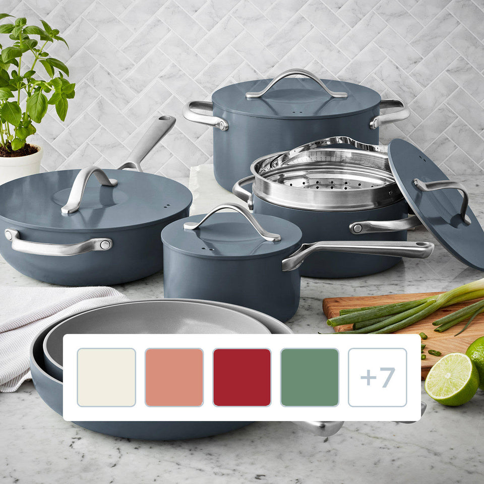 Member's Mark 11-Piece Modern Ceramic Cookware Set (Gray)