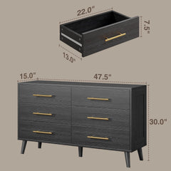 Lofka King Bedroom Furniture Set Includes One King Bed Frame, Two Nightstands and 2 Dressers for Modern Home Decor