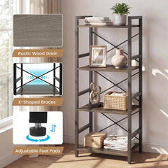 Tangkula 3-Tier Industrial Bookshelf for Home Office
