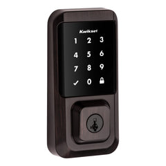 Kwikset Halo Touchscreen Wi Fi Smart Deadbolt Hardware Lock with Smartkey Satin Nickel