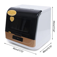 Autrinix Portable Dishwasher with 99.9% Sterilization, 3 Wash Modes & Water Saving Function, Compact Design, for Apartments & Small Kitchens