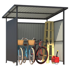 AECOJOY 6' x 6' Gazebo Outdoor Pergola for Patio, Small Lean to Hardtop Grill Gazebo