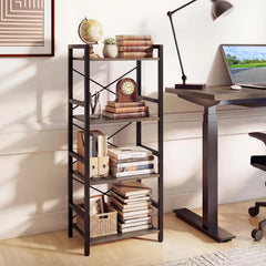 Tangkula 3-Tier Industrial Bookshelf for Home Office