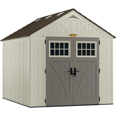Suncast 8 x 10 ft. Metal and Resin Storage Shed. Vanilla