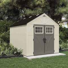 Suncast 8 x 10 ft. Metal and Resin Storage Shed. Vanilla