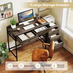 Tangkula 51" Home Office Desk with Printer Stand