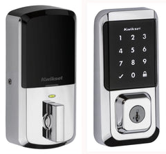 Kwikset Halo Touchscreen Wi Fi Smart Deadbolt Hardware Lock with Smartkey Satin Nickel